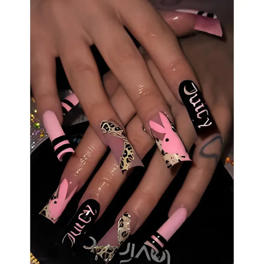 Y2K Juicy / Playboy Handmade Press On Nails
