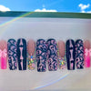 Pink Halloween Preppy Luxury Handmade Press On Nails