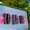 Pink Halloween Preppy Luxury Handmade Press On Nails