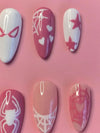 Pink Spiderman Superhero Handmade Press-On Nails