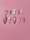 Pink Spiderman Superhero Handmade Press-On Nails