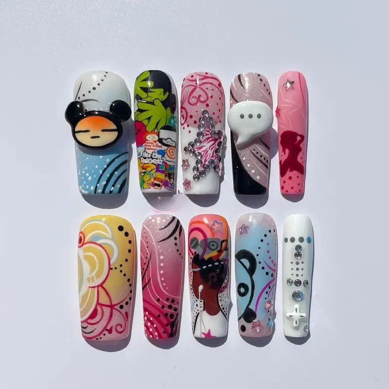 Y2K Style Kawaii Handmade Press On Nails