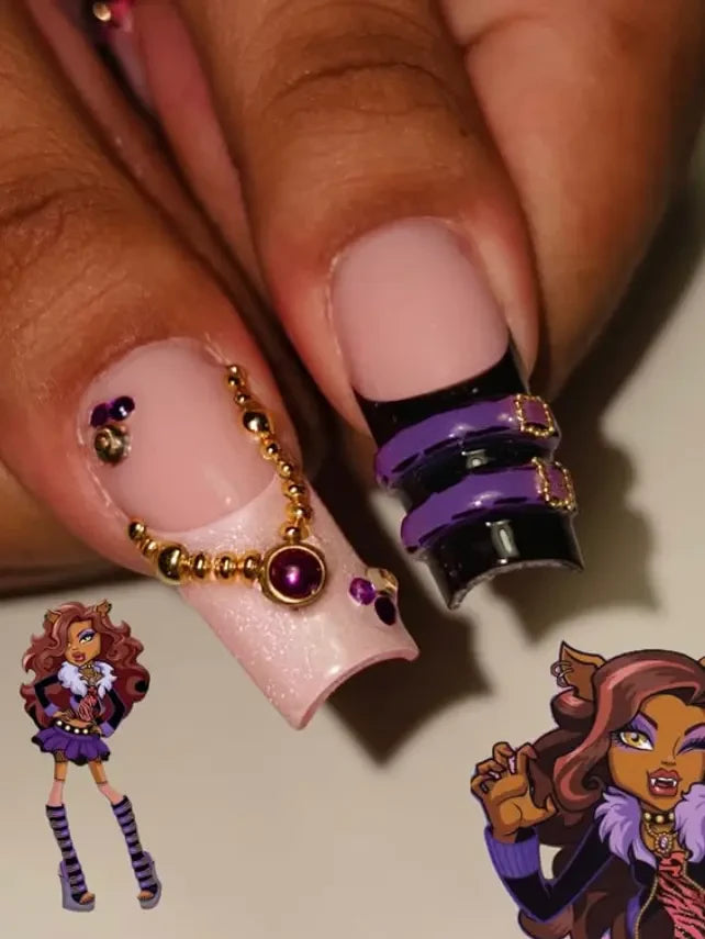 Monster High Clawdeen Handmade Press On Nails