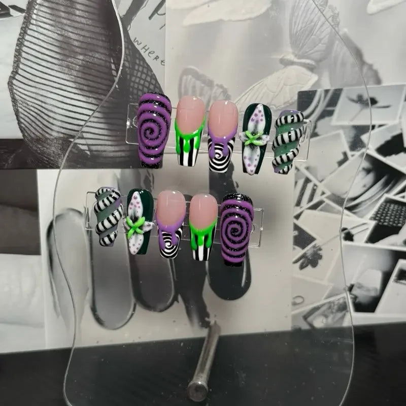 Beetlejuice Movie Handmade Press On Nails