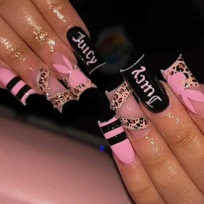 Girly Juicy / Playboy Handmade Press On Nails