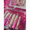 Pink Extra Long Handmade Press On Nails