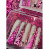 Pink Extra Long Handmade Press On Nails