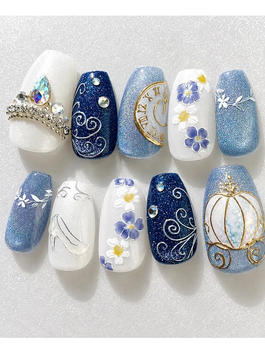 Cinderella Handmade Press On Nails
