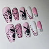 Pink Leopard Playboy (Style 2) Handmade Press-on Nails