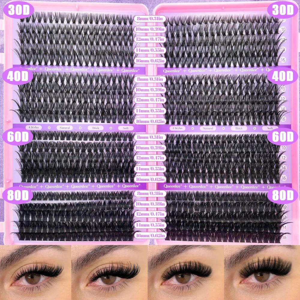 Lash Extension Kit 800 Pieces - 50D-100D, 30D-80D, 60D-150D