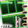 600 Piece Eyelash Clusters Kit - 60D-150D, 10-18mm Length