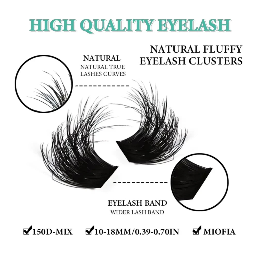 Thick Faux Mink Eyelash Clusters - 50D-150D