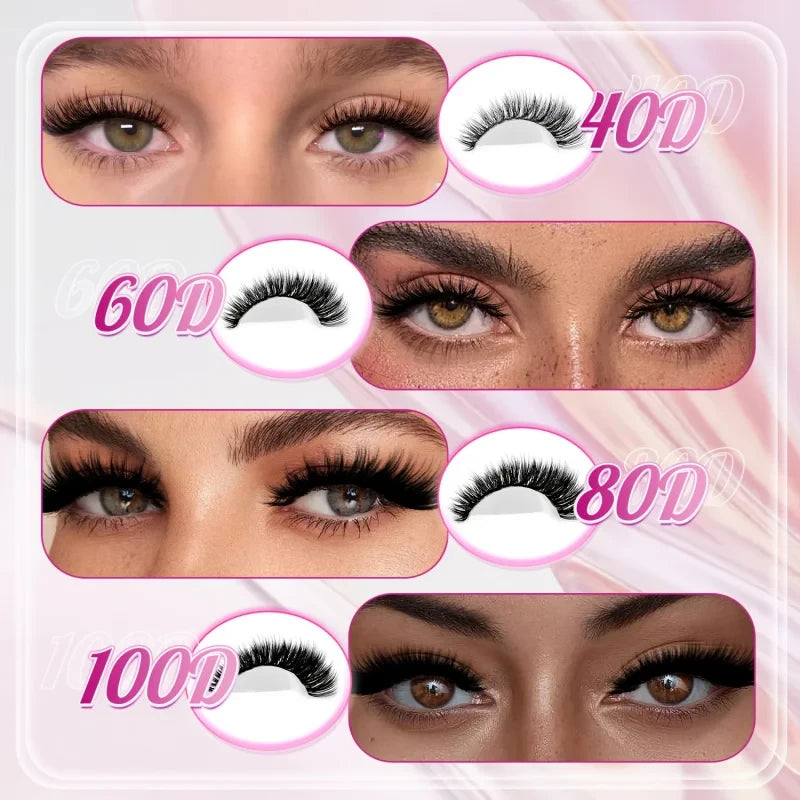 800/640/200 Piece Fluffy Eyelash Cluster Book