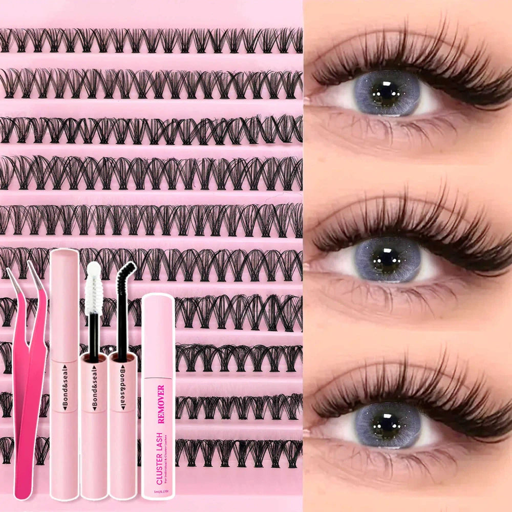 800/640/200 Piece Fluffy Eyelash Cluster Book