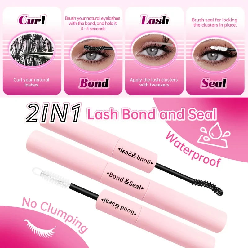800/640/200 Piece Fluffy Eyelash Cluster Book