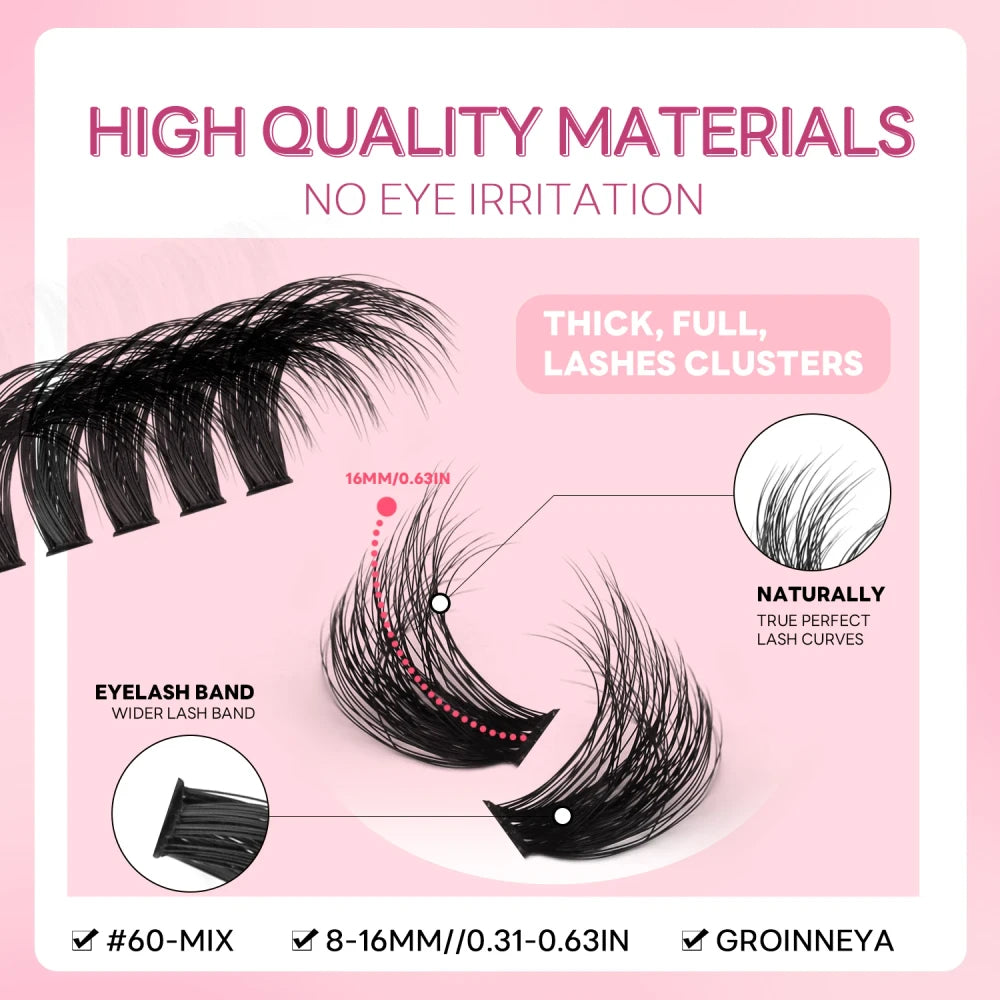 Fluffy, Wispy, Faux Mink Lash Clusters