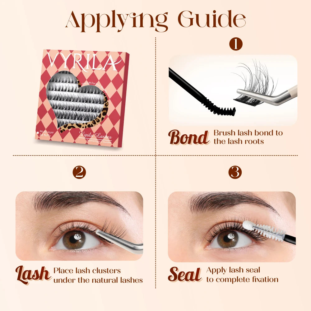 DIY Lash Cluster Extension Kit - D Curl, 8-16mm