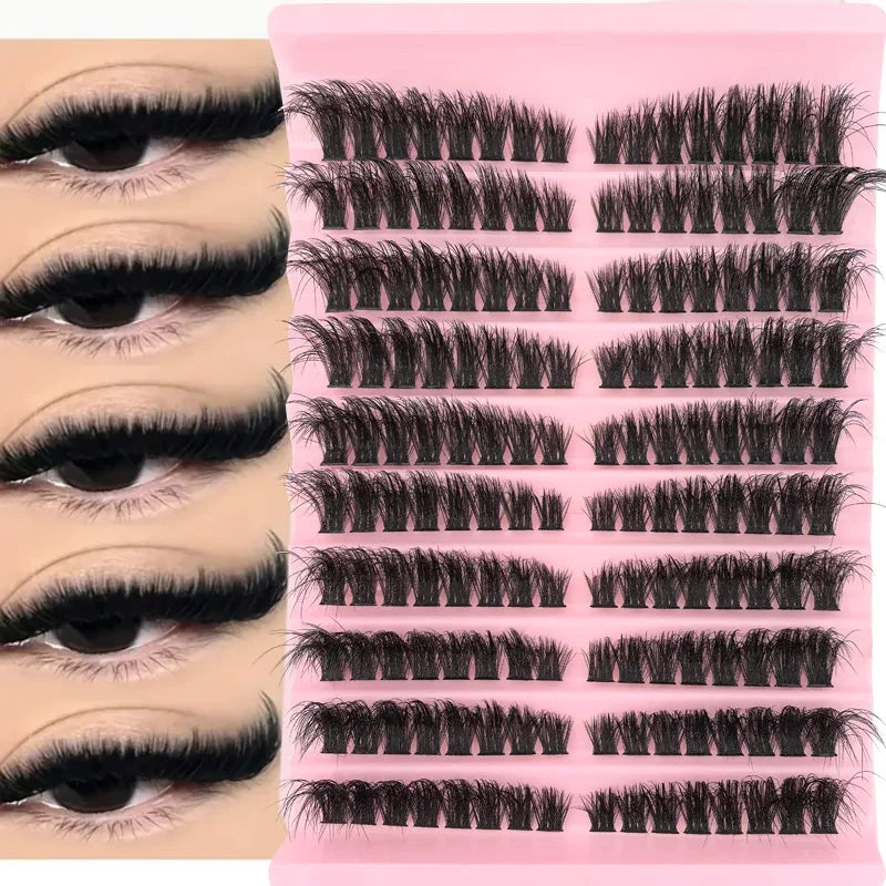 Natural Fluffy Eyelash Cluster Kit - 10-18mm