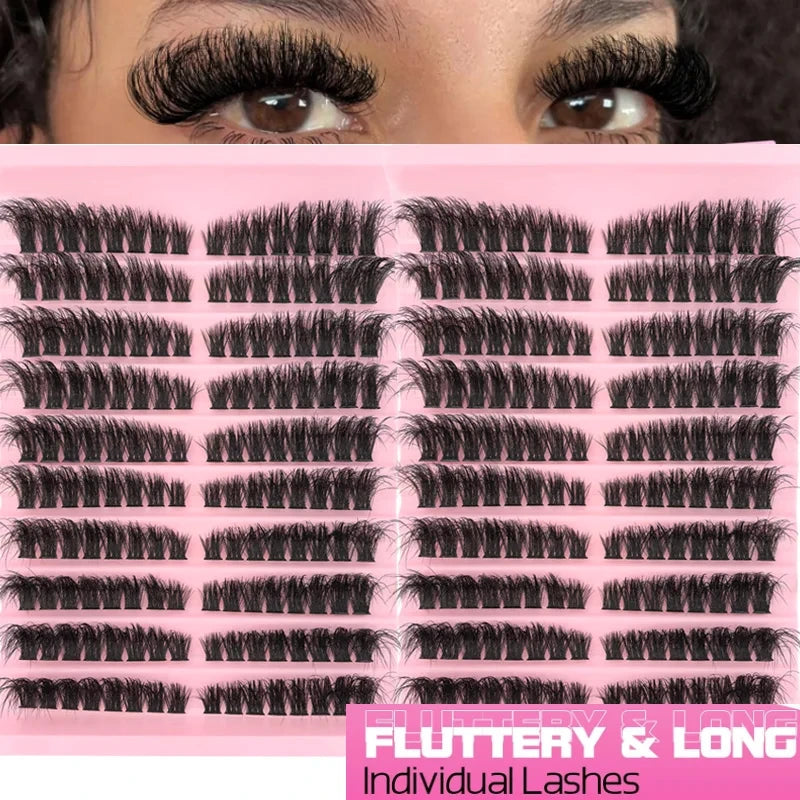 Natural Fluffy Eyelash Cluster Kit - 10-18mm