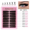 Natural D Curl Lash Extension Clusters