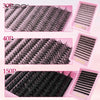 Natural D Curl Lash Extension Clusters