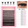 Natural D Curl Lash Extension Clusters