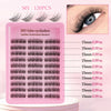 Natural D Curl Lash Extension Clusters