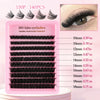 Natural D Curl Lash Extension Clusters
