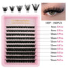 Natural D Curl Lash Extension Clusters