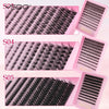 Natural D Curl Lash Extension Clusters