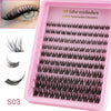 Natural D Curl Lash Extension Clusters