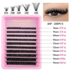 Natural D Curl Lash Extension Clusters