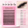 Natural D Curl Lash Extension Clusters