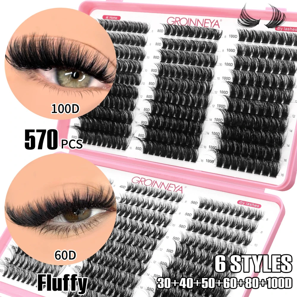 Natural Wispy Cluster Lashes