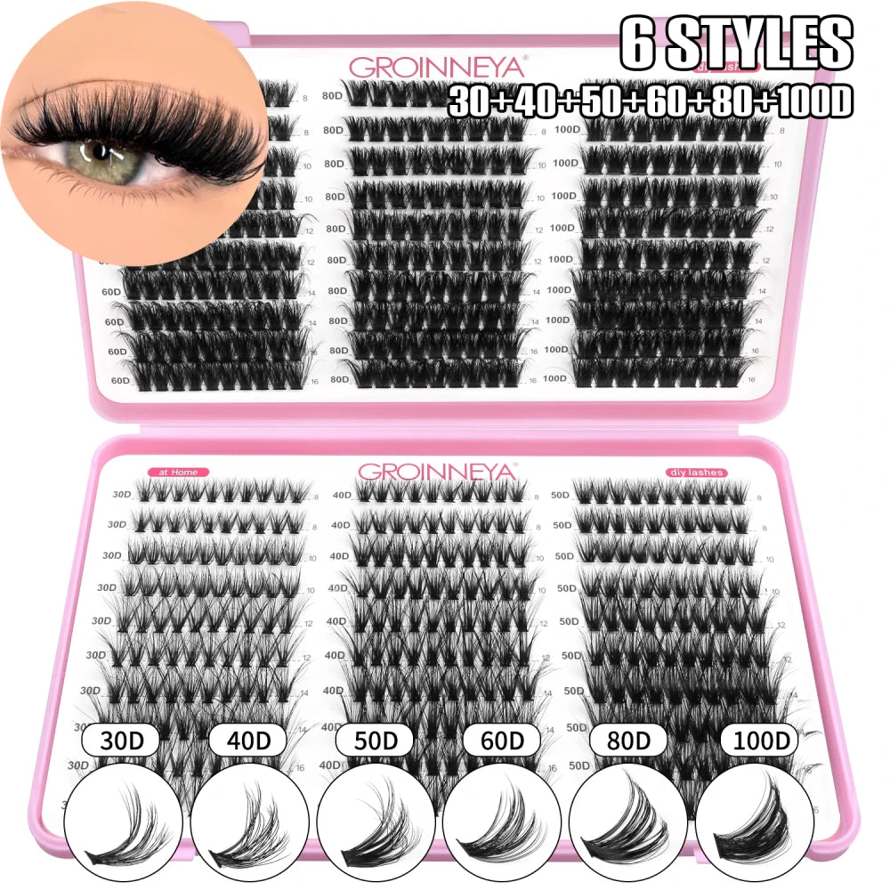 Natural Wispy Cluster Lashes
