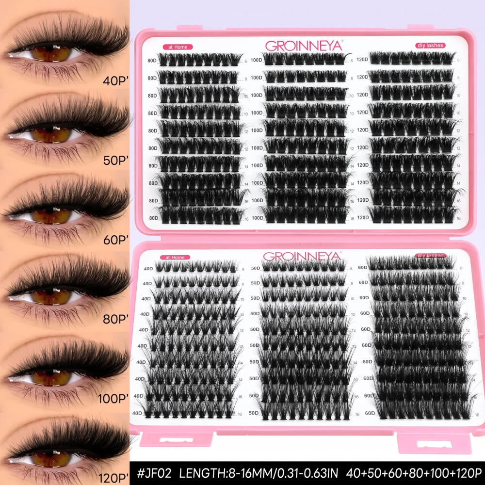 Natural Wispy Cluster Lashes