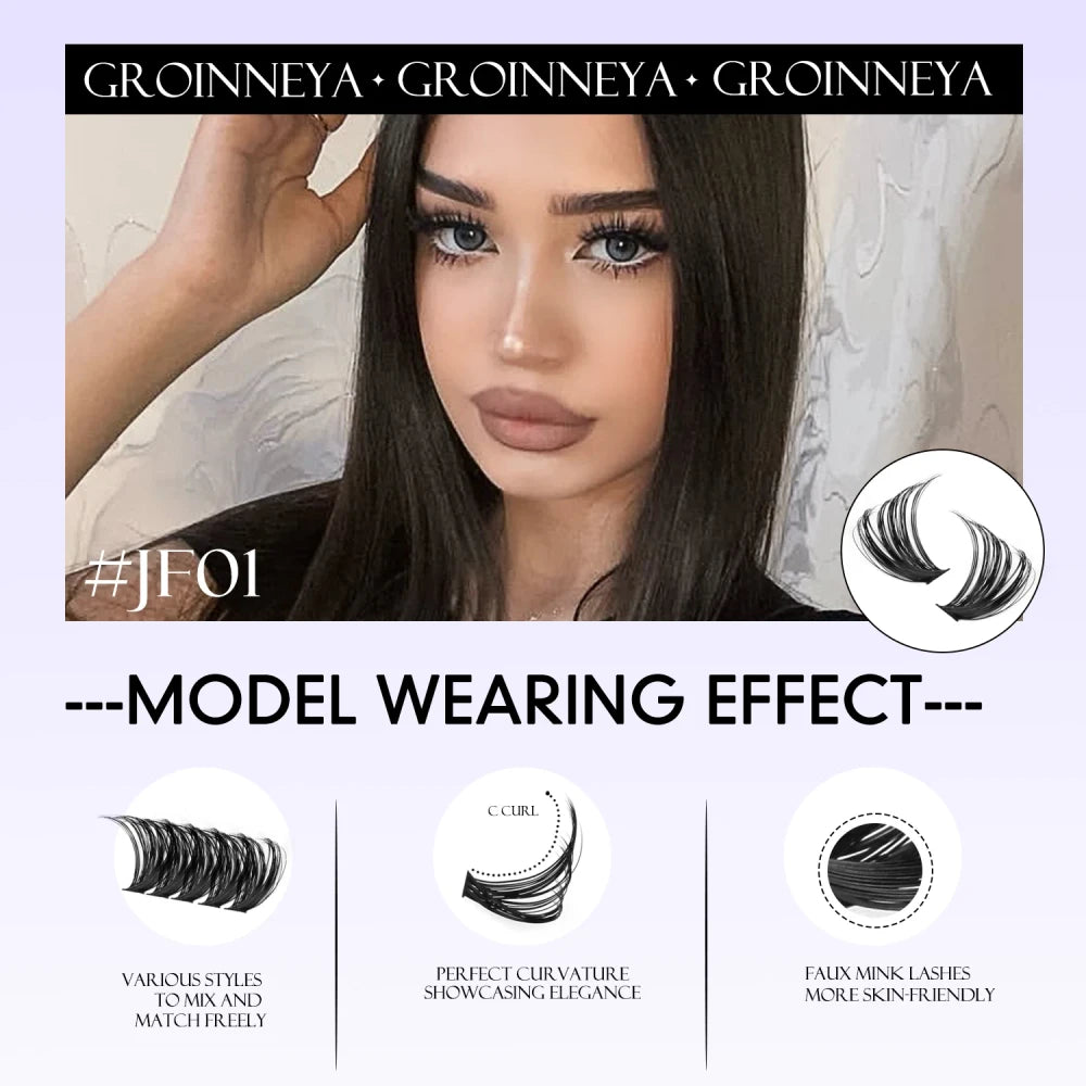 Natural Wispy Cluster Lashes