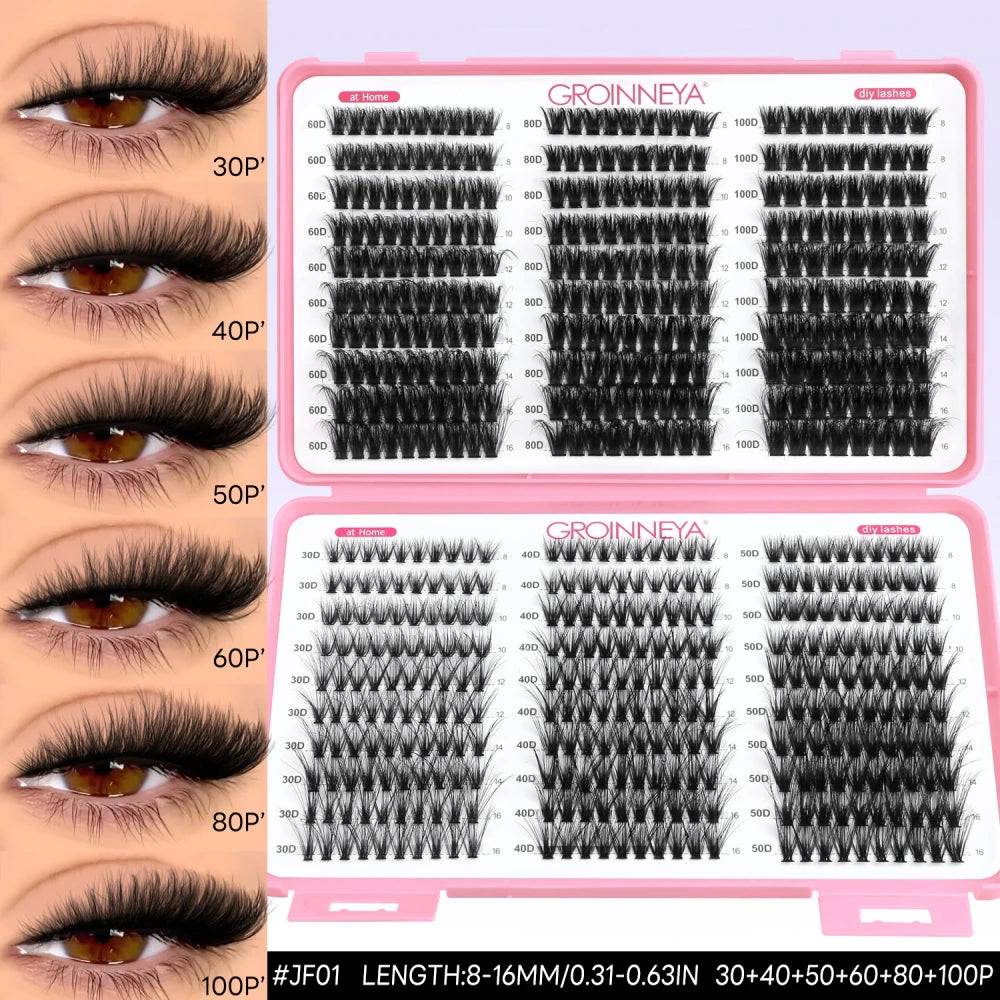 Natural Wispy Cluster Lashes