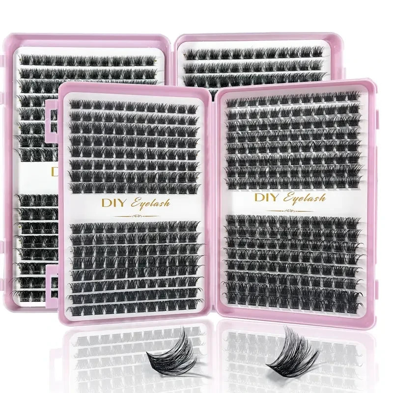 1 Box Individual Lash Extension Clusters, D Curl