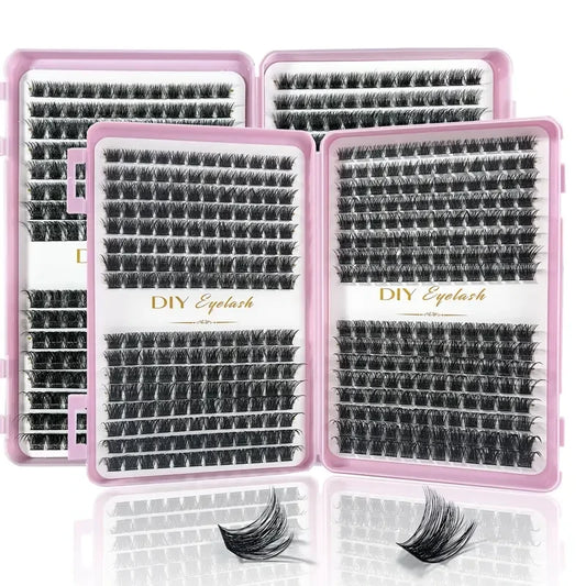 1 Box Individual Lash Extension Clusters, D Curl