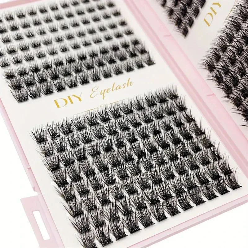 1 Box Individual Lash Extension Clusters, D Curl