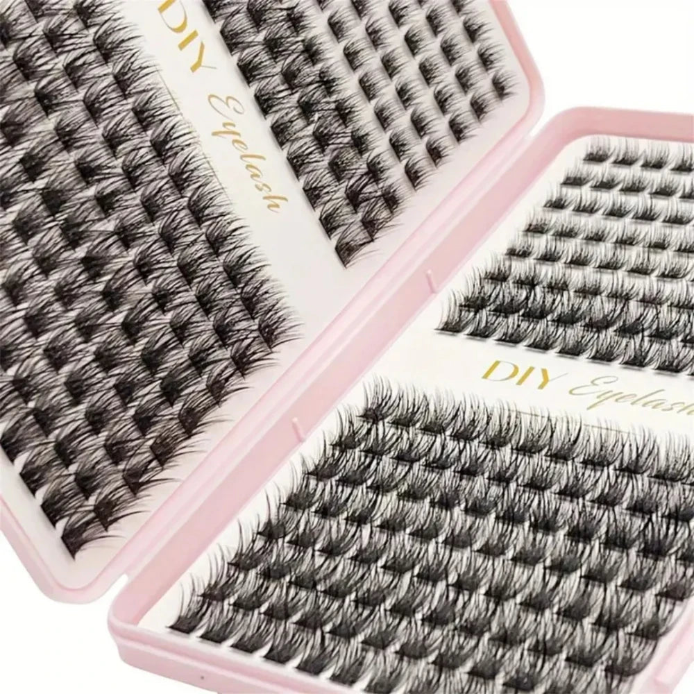 1 Box Individual Lash Extension Clusters, D Curl