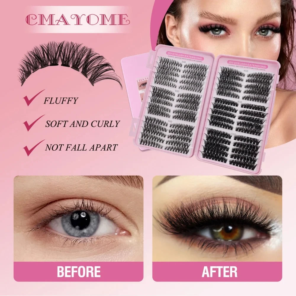 1 Box 16mm False Lash Extensions, 30D-100D