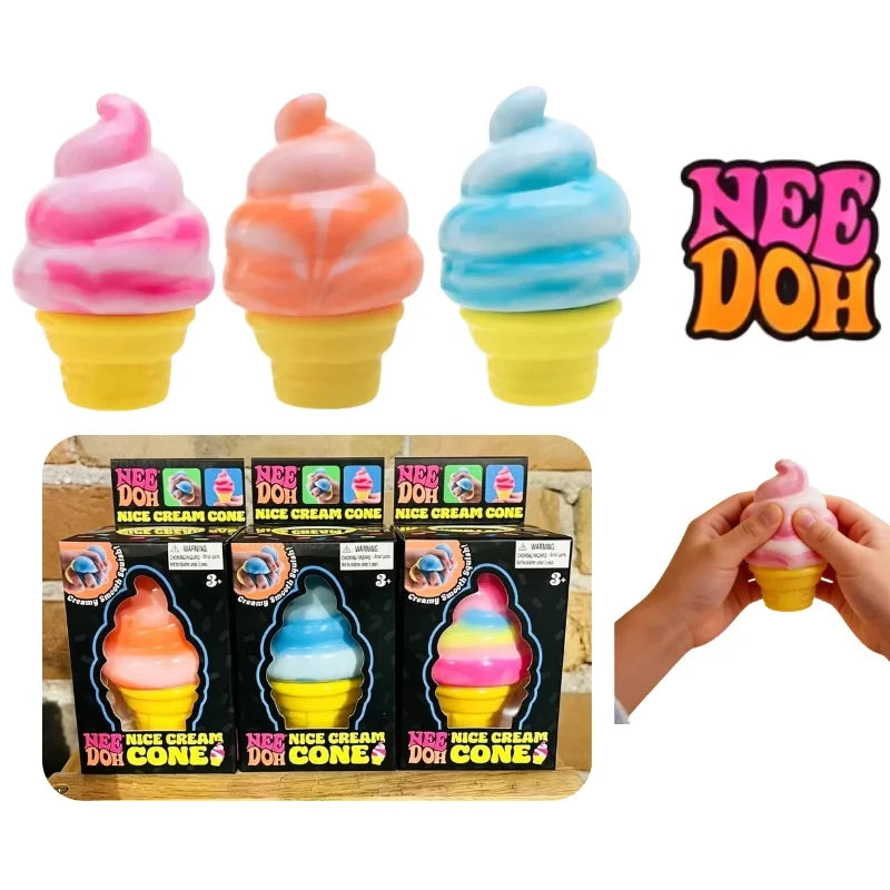 NeeDoh Ice Cream Nice Cream Cones Squishy Sensory Toy