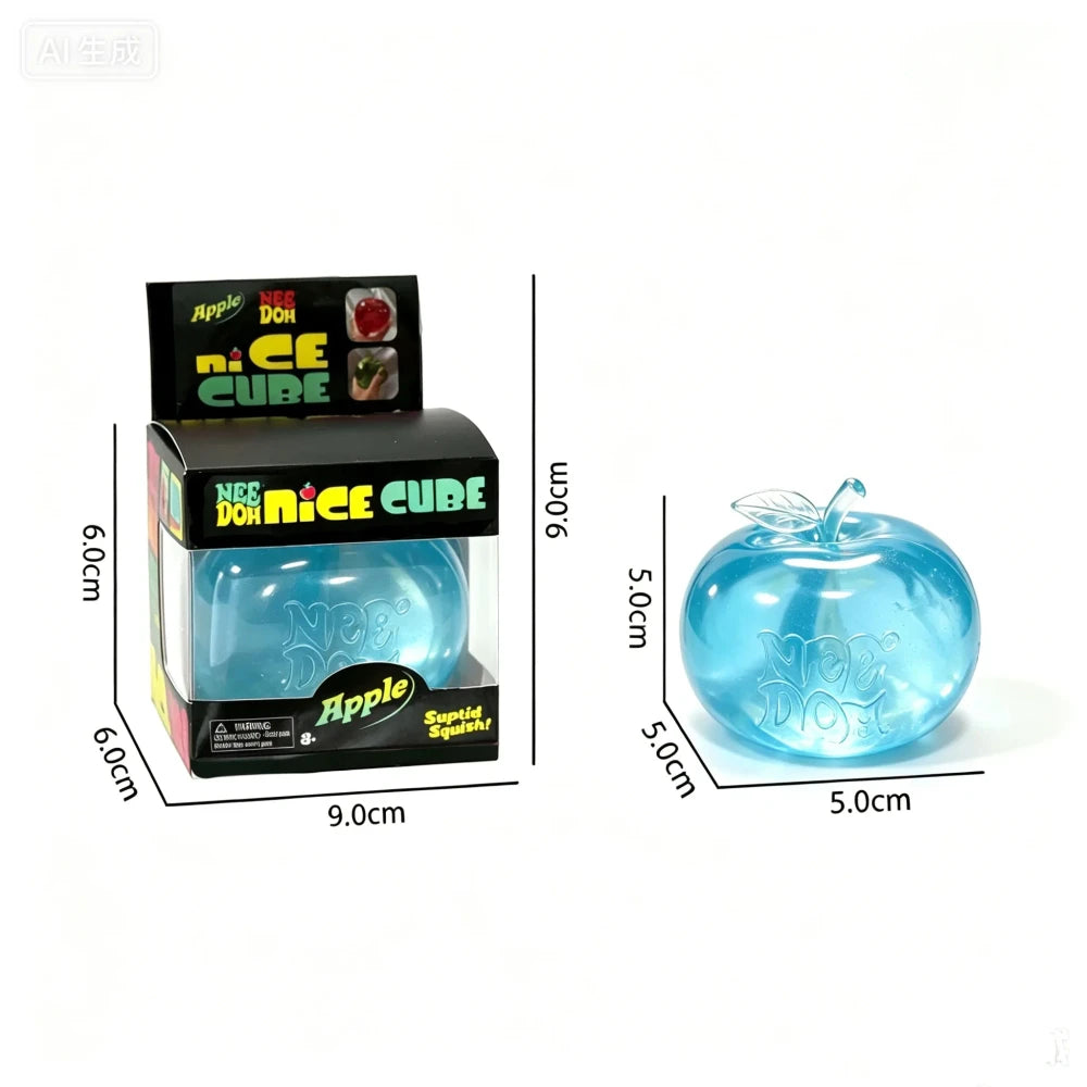 NeeDoh Nice Cube Apple Squishy Sensory Squeeze Toy