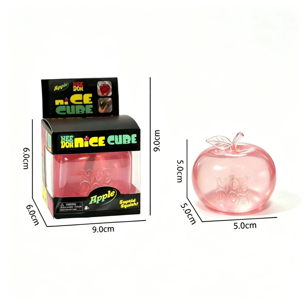 NeeDoh Nice Cube Apple Squishy Sensory Squeeze Toy