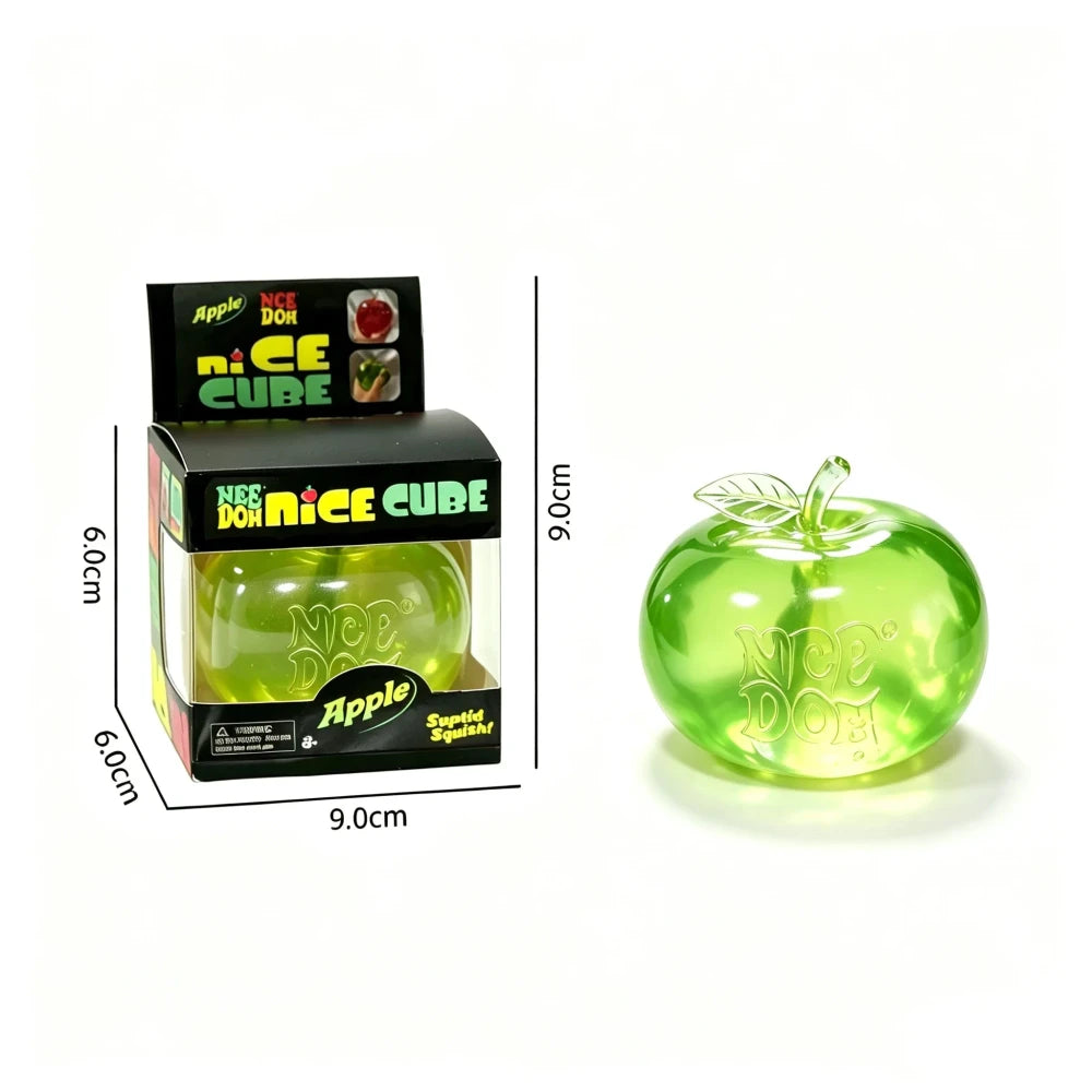 NeeDoh Nice Cube Apple Squishy Sensory Squeeze Toy