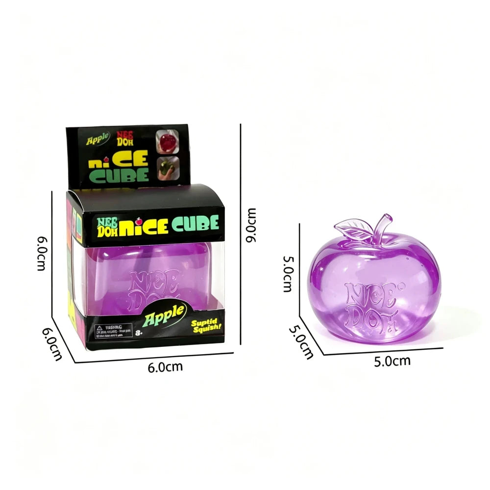 NeeDoh Nice Cube Apple Squishy Sensory Squeeze Toy