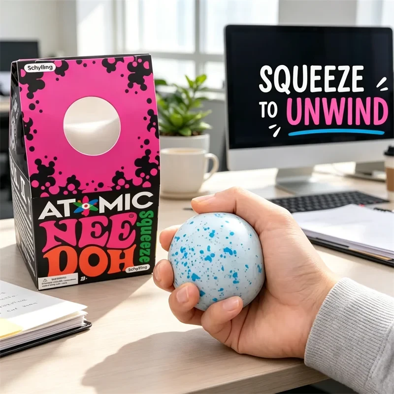 NeeDoh Snow Ball Crunch Squishy Fidget Toy