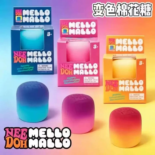 NeeDoh Mello Mallo Color Changing Slow Rising Marshmallow Squishy Fidget Toy